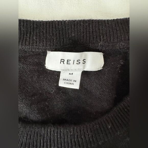 Reiss NWOT Sydney Patterned Crewneck sweater cashmere wool blend knit size M - Picture 10 of 16
